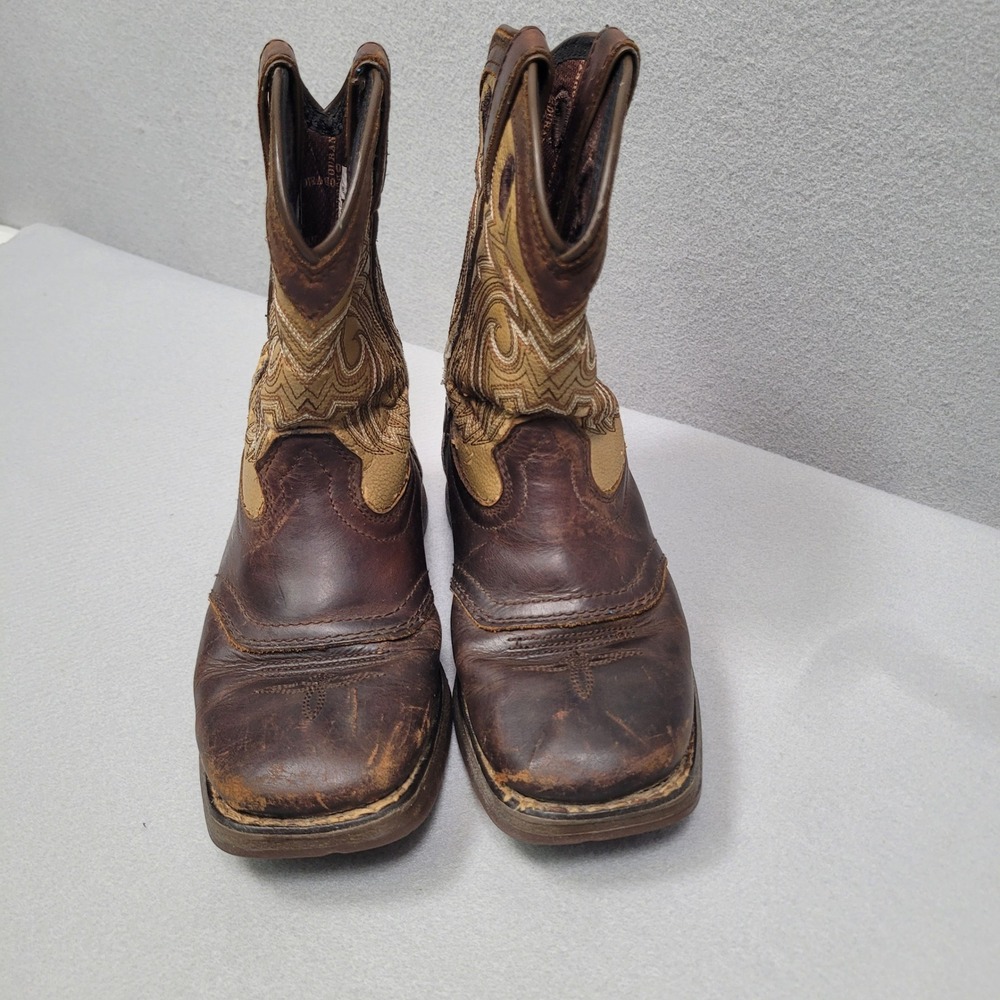 Durango Kids 8 Inch Saddle Brown Tan Western Cowboy Boots DBT0117 Size 12M